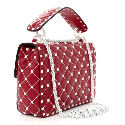 Valentino Garavani Lambskin Medium Free Rockstud Spike Shoulder Bag Rosso Valentino 3 of 12