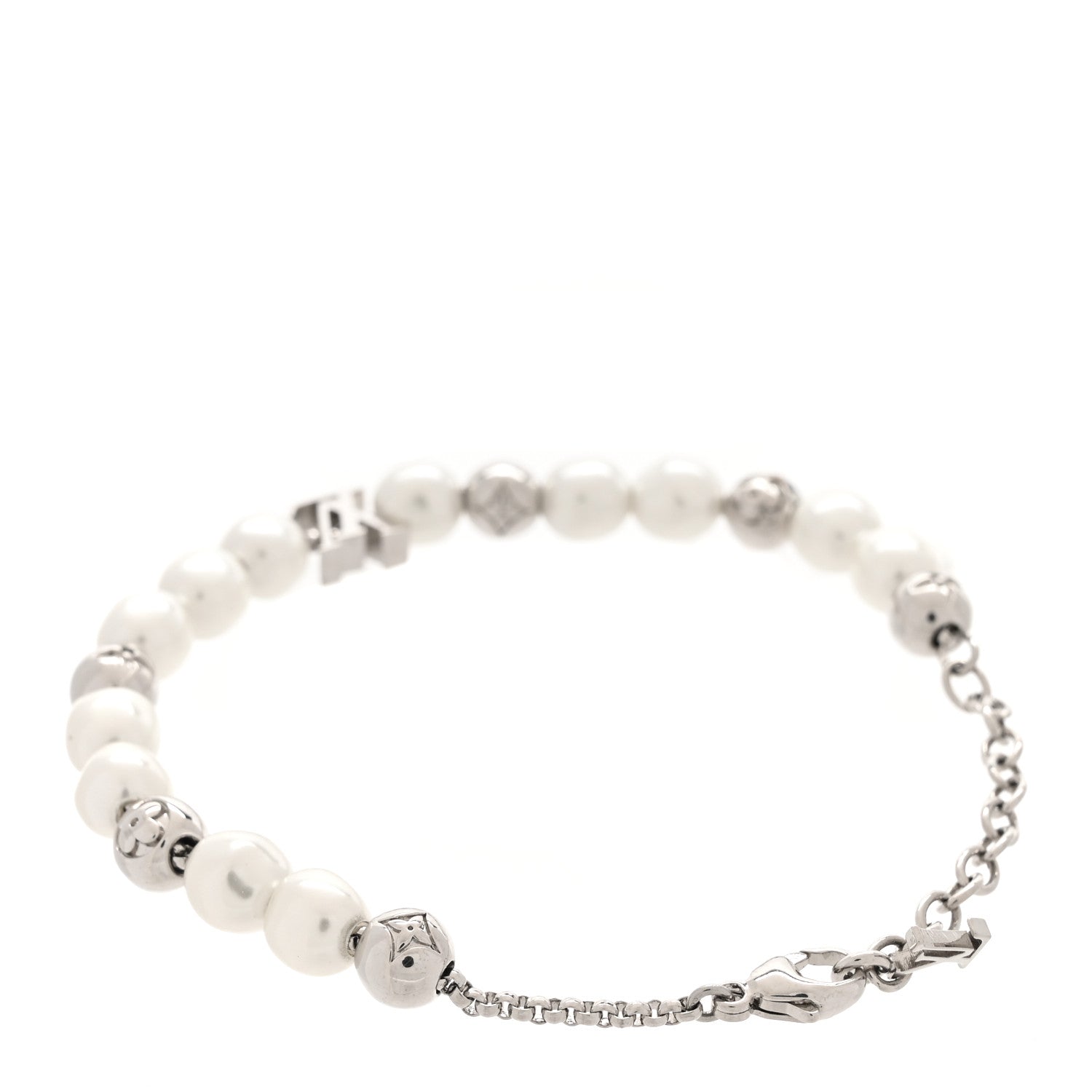 Louis Vuitton Monogram Pearl Bracelet Silver 2 of 4