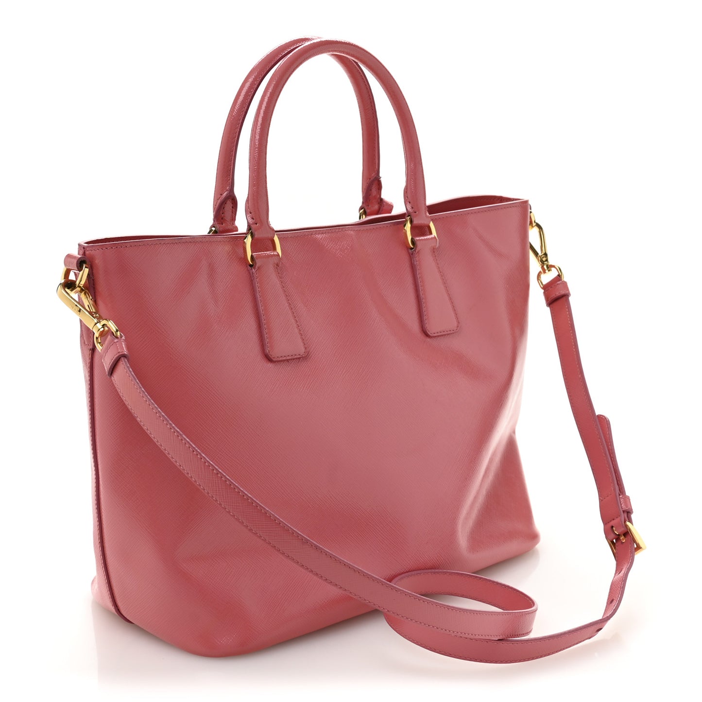 Saffiano Vernice Galleria Shopping Tote Begonia