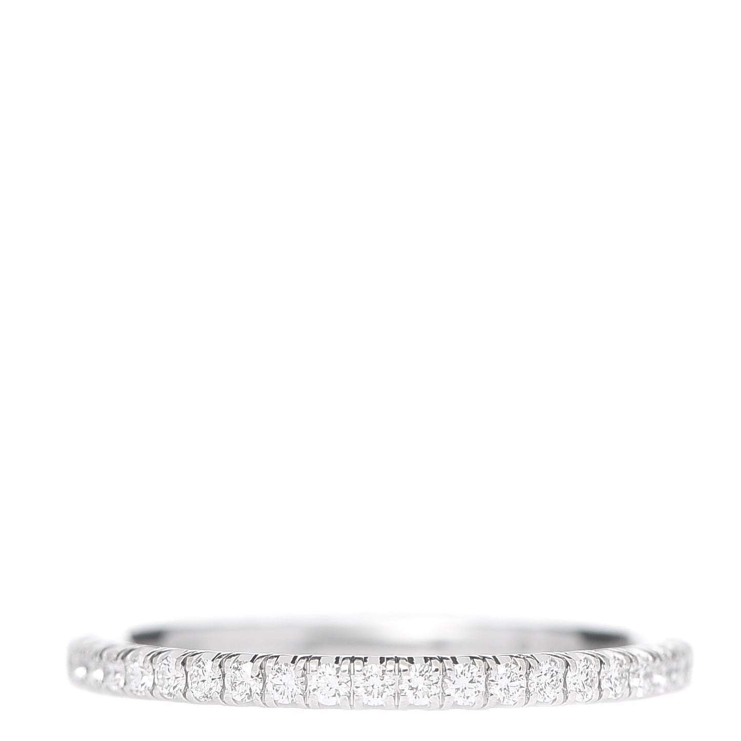 18K White Gold Diamond 1.5mm Étincelle de Wedding Band Ring 46 3.75