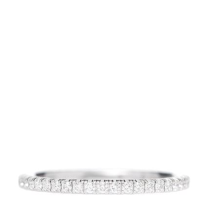 Cartier 18K White Gold Diamond 1.5mm Étincelle de Wedding Band Ring 46 3.75 3 of 7