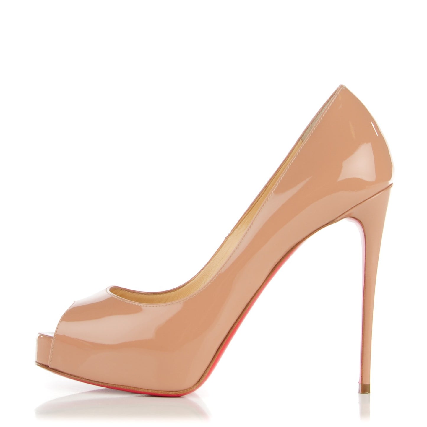 Patent New Very Prive 120 Pumps 36.5 Nude