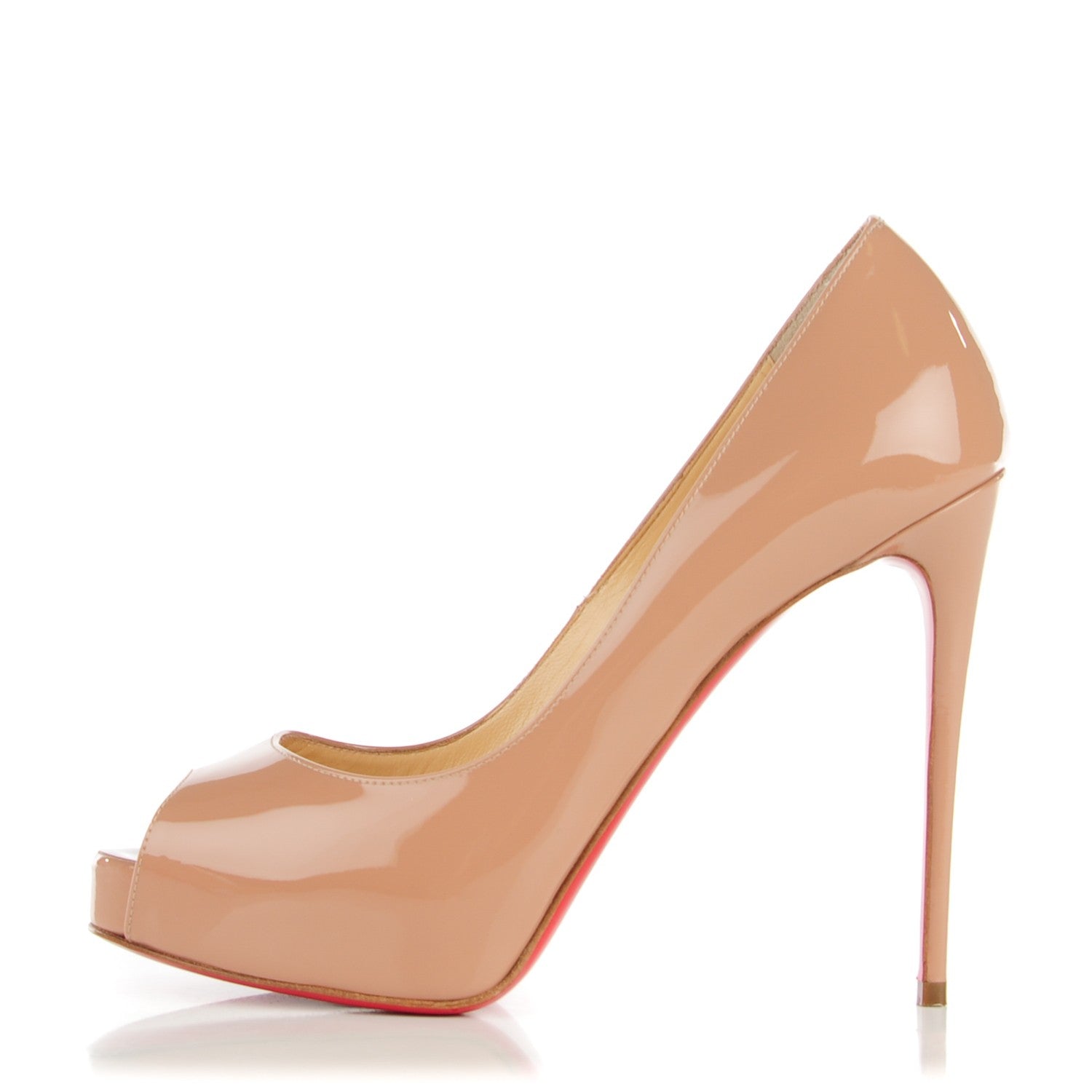 Christian Louboutin Patent New Very Prive 120 Pumps 36.5 Nude 1 of 7