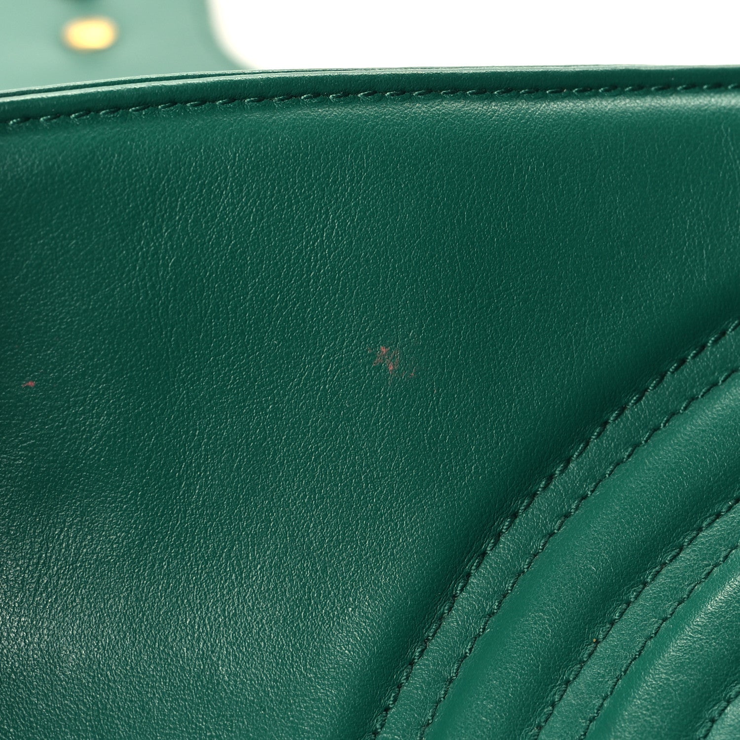 Gucci Calfskin Matelasse Small GG Marmont Shoulder Bag Emerald Green 14 of 16