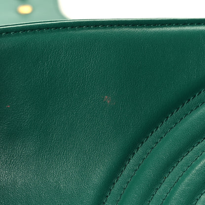 Gucci Calfskin Matelasse Small GG Marmont Shoulder Bag Emerald Green 14 of 16