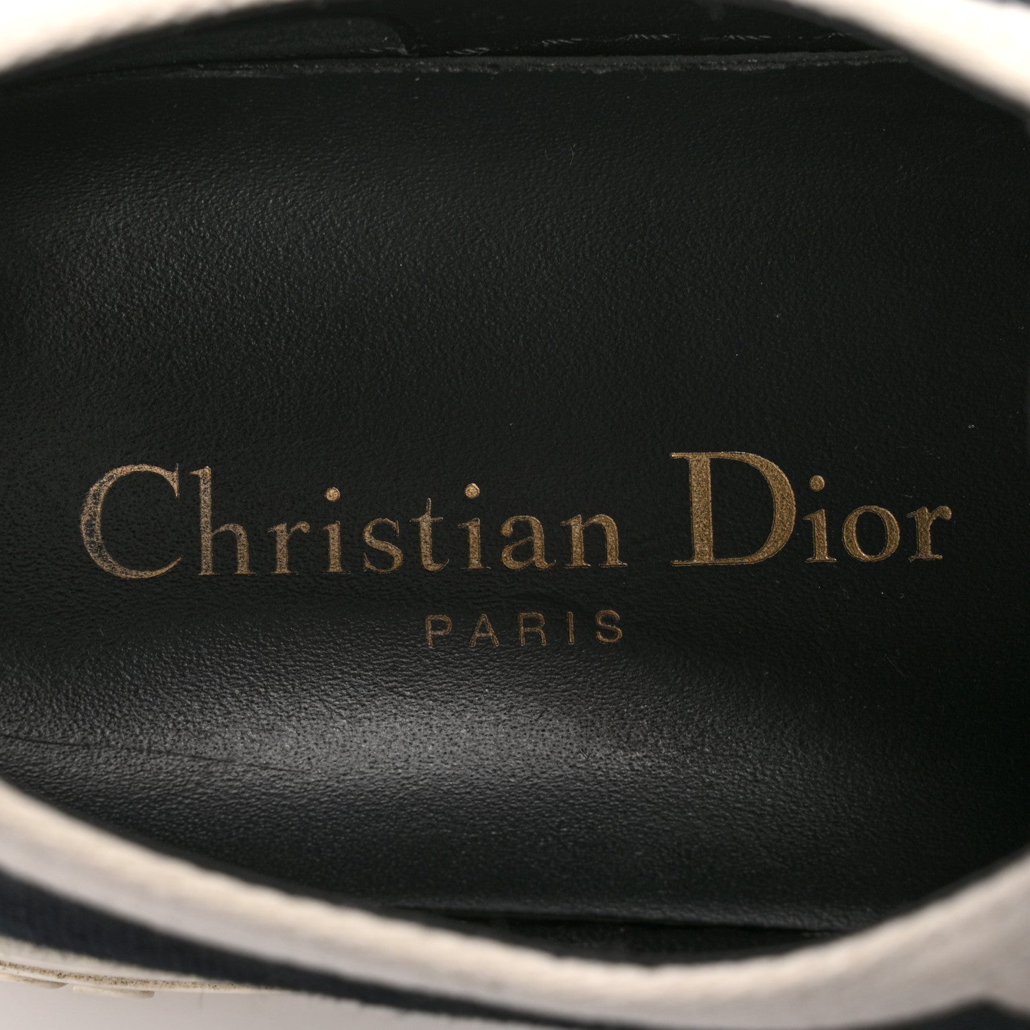 Christian Dior Canvas Walk'N'Dior Low Top Sneakers 37.5 Navy 8 of 11