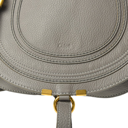 Chloe Calfskin Medium Marcie Round Crossbody Bag Cashmere Grey 12 of 12