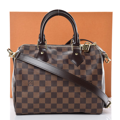 Louis Vuitton Damier Ebene Speedy Bandouliere 25 10 of 10