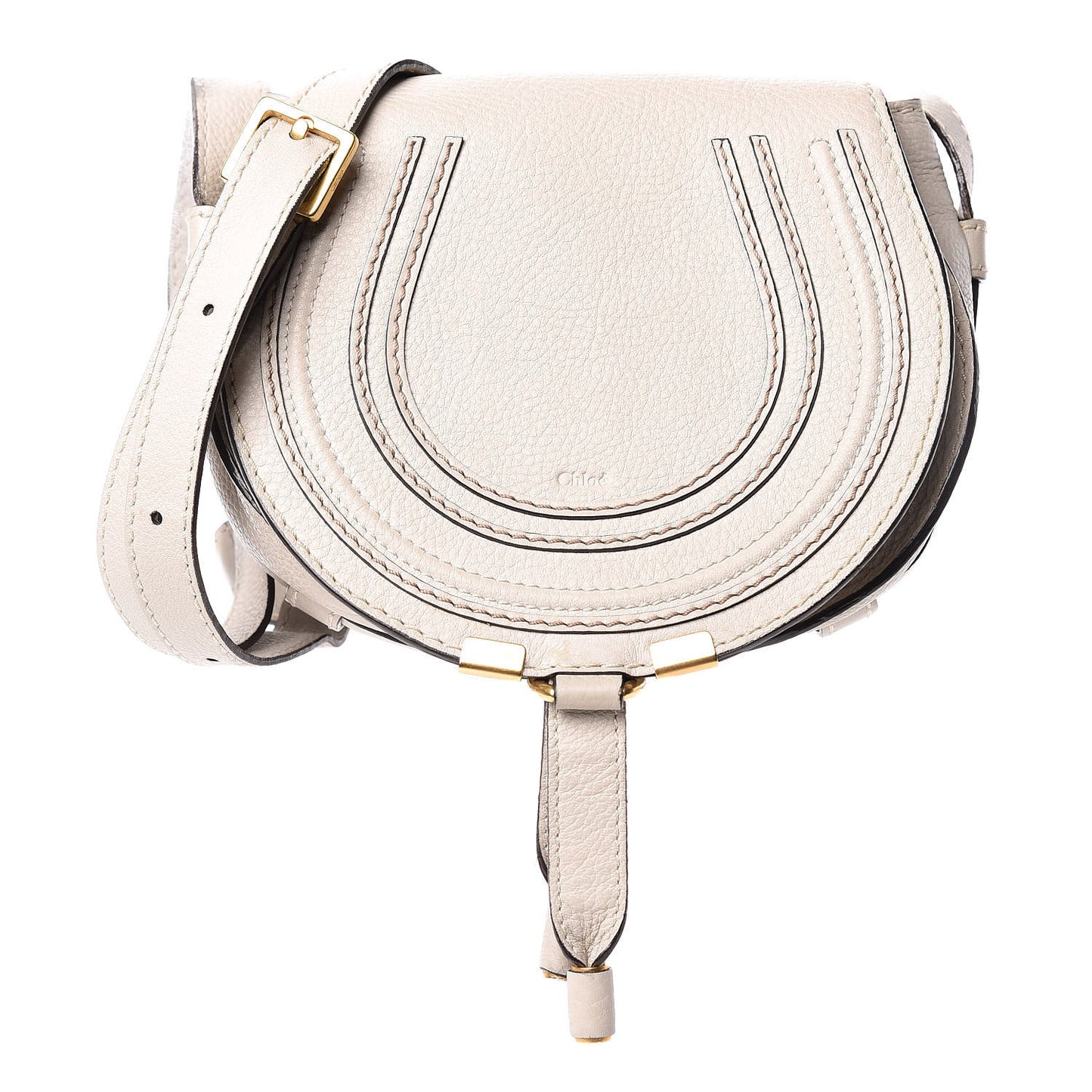 Calfskin Mini Marcie Round Crossbody Bag Dove