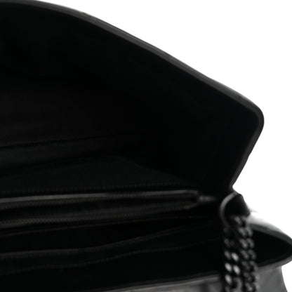 Saint Laurent Calfskin Y Quilted Monogram Monochrome Medium Loulou Chain Satchel Black 5 of 13