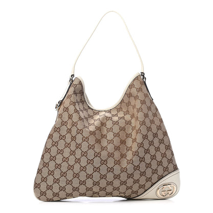 Gucci Monogram Medium New Britt Hobo Off White 1 of 4