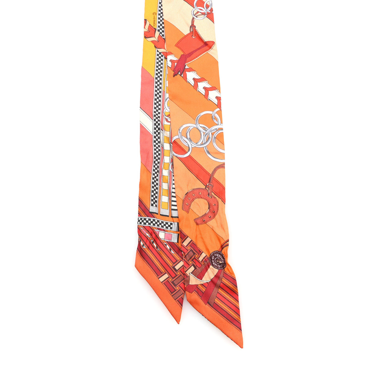 Silk Brides et Gris-Gris Twilly Orange Beige Corail