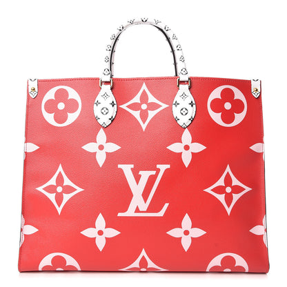 Louis Vuitton Monogram Giant Onthego GM Rouge Rose 1 of 12