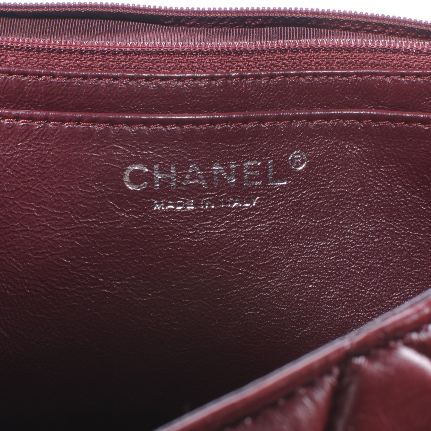 Lambskin Jumbo Single Flap Dark Red