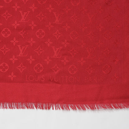 Louis Vuitton Silk Wool Monogram Shawl Pomme D'Amour 3 of 4