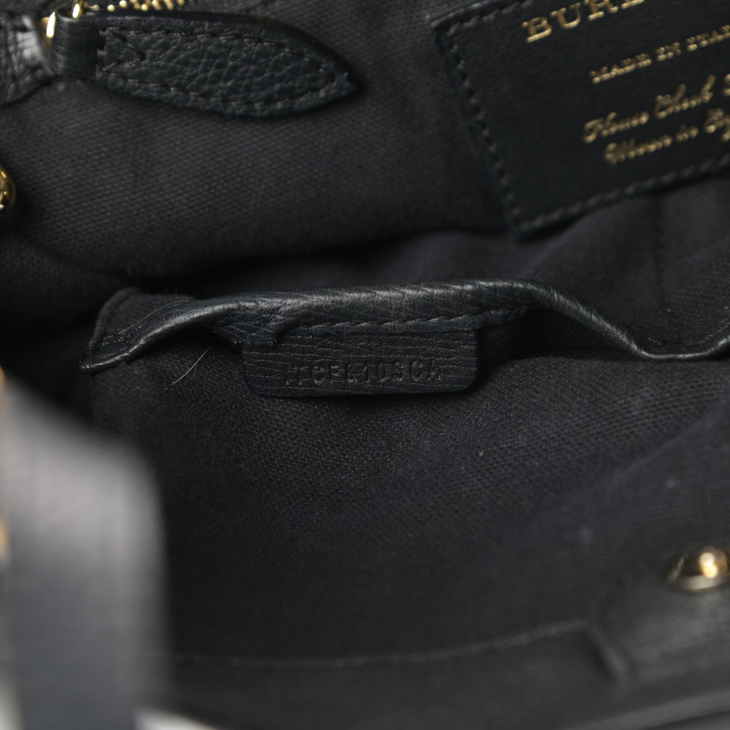 Grainy Calfskin House Check Small Canterbury Black