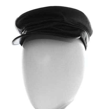 Hermes Lambskin Vauban Charms Cap 56 Black 2 of 8