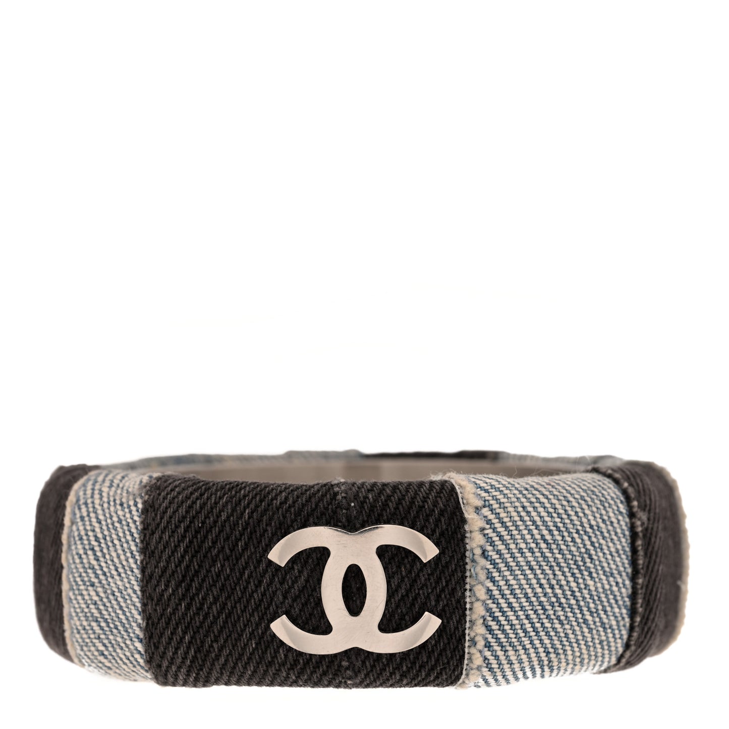 Denim CC Patchwork Bangle Bracelet