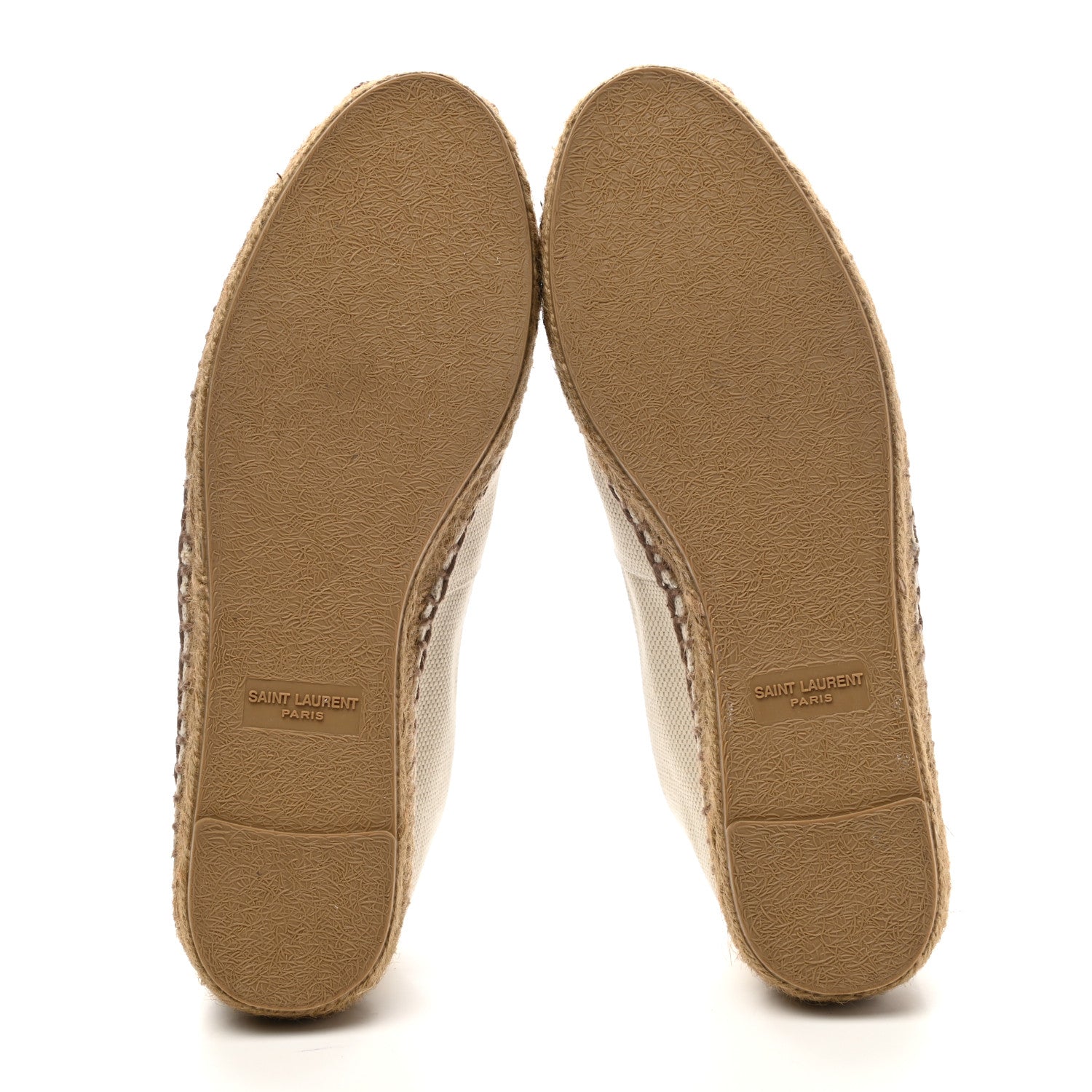 Saint Laurent Canvas Nappa Elba Light Logo Embroidered Espadrilles 35.5 Ecru 5 of 10