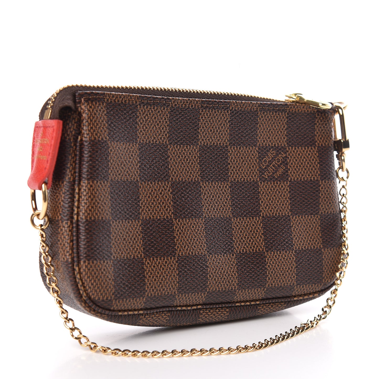 Damier Ebene 2019 Christmas Animation Mini Pochette Accessories Red