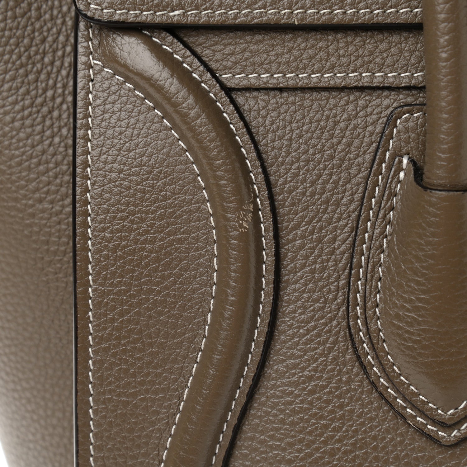 Celine Drummed Calfskin Micro Luggage Souris 12 of 12
