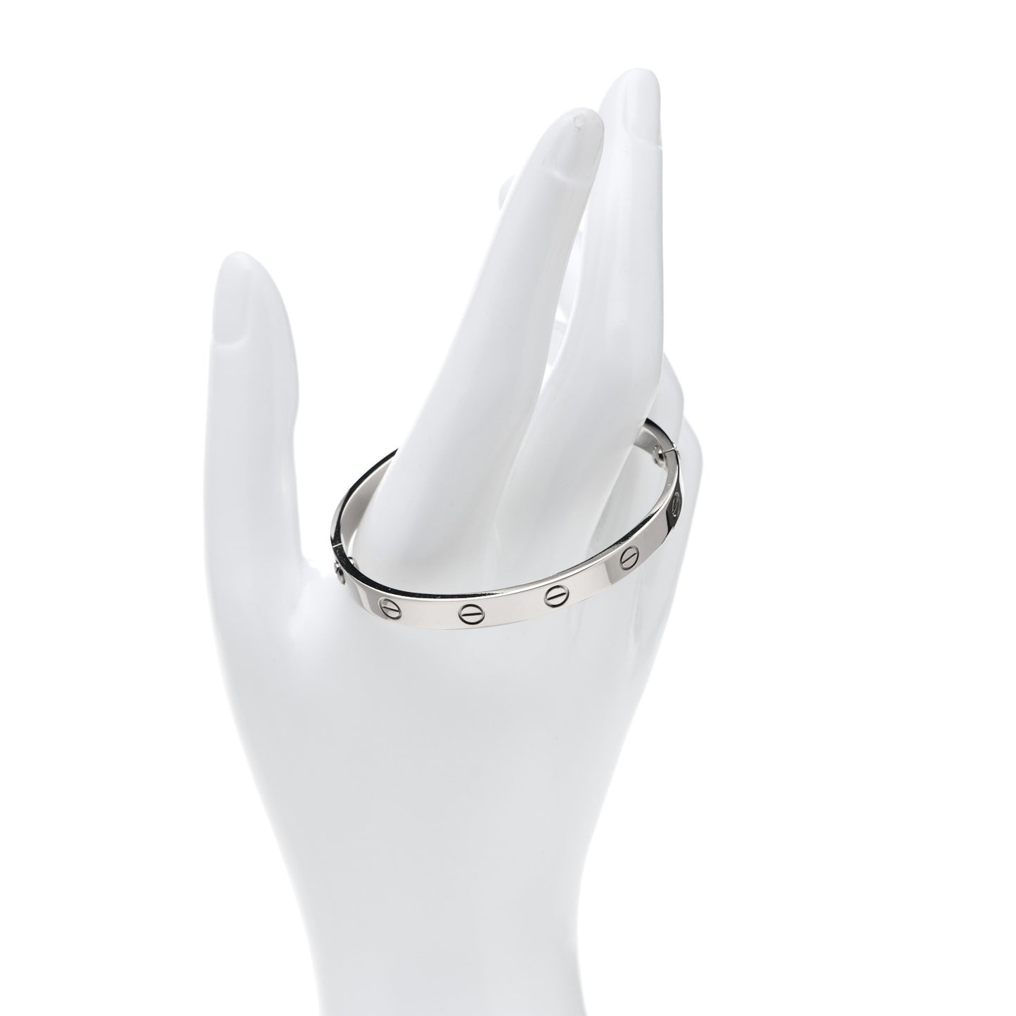18K White Gold LOVE Bracelet 17