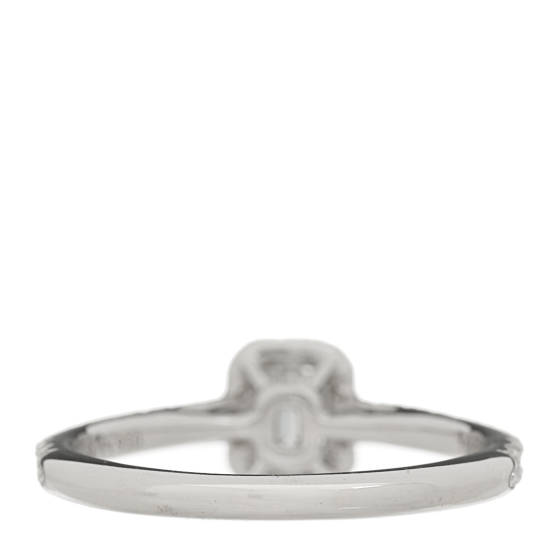 Platinum Diamond .20ct Soleste Emerald Cut Engagement Ring 48 4.5