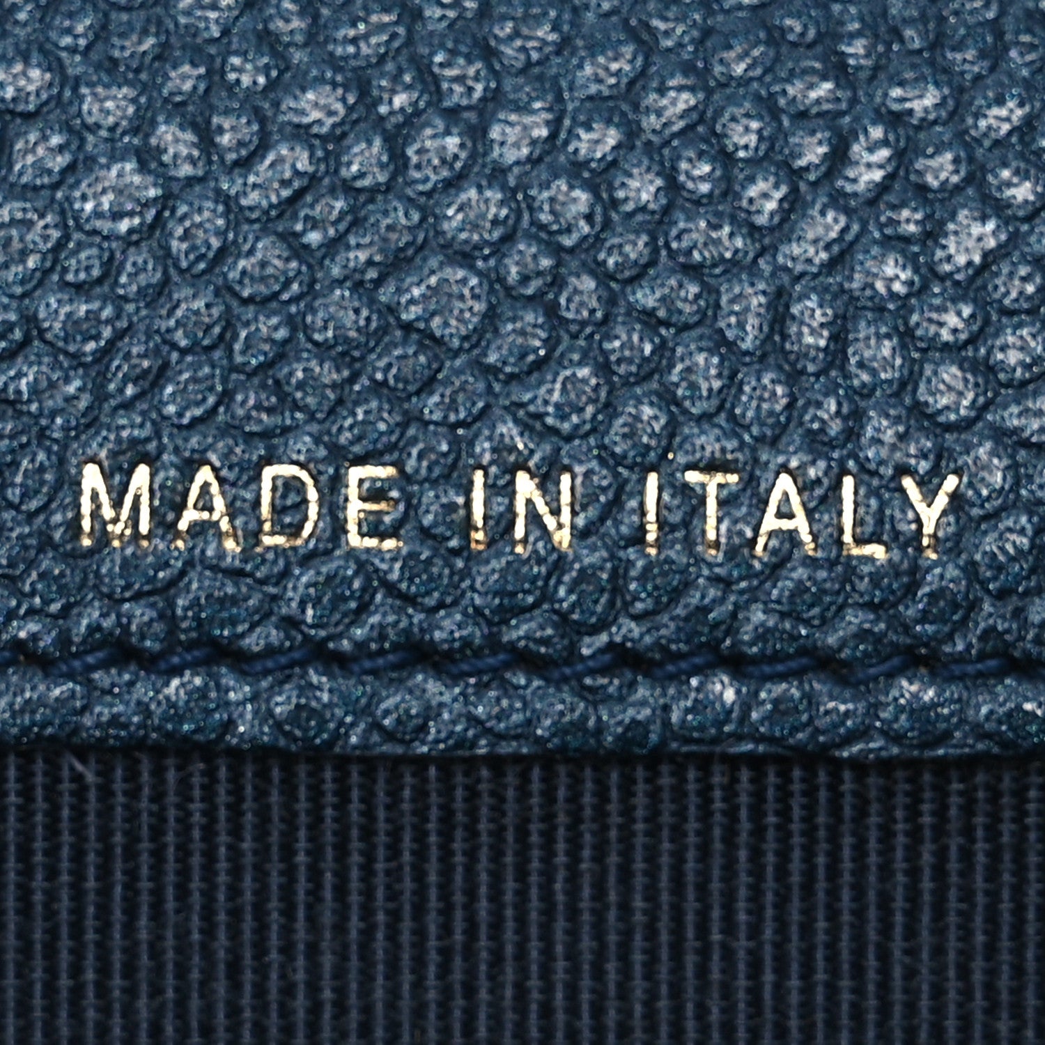 Chanel Metallic Caviar Quilted Flap Card Holder Dark Blue 8 of 13