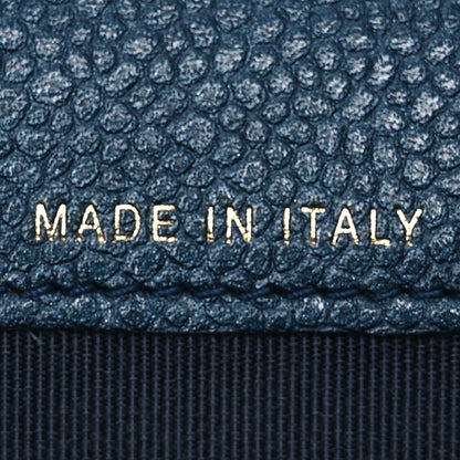 Chanel Metallic Caviar Quilted Flap Card Holder Dark Blue 8 of 13