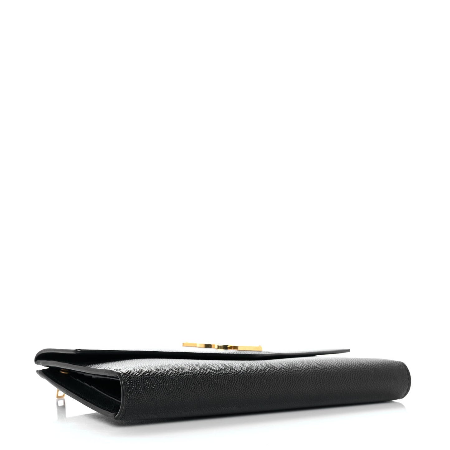Grain De Poudre Embossed Monogram Uptown Large Wallet Black