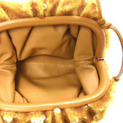 Bottega Veneta Sequin The Mini Pouch  Honeycomb Okra 5 of 9