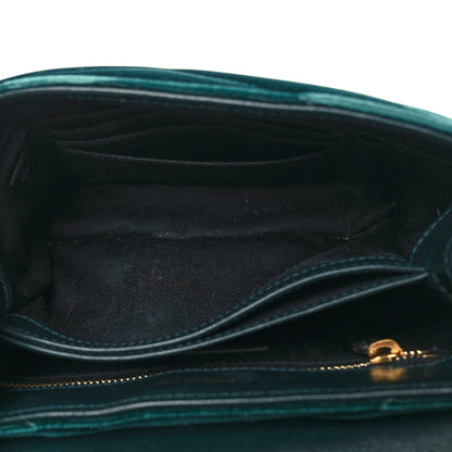 Saint Laurent Velvet Y Quilted Monogram Toy Loulou Crossbody Bag Dark Ottanio 5 of 12