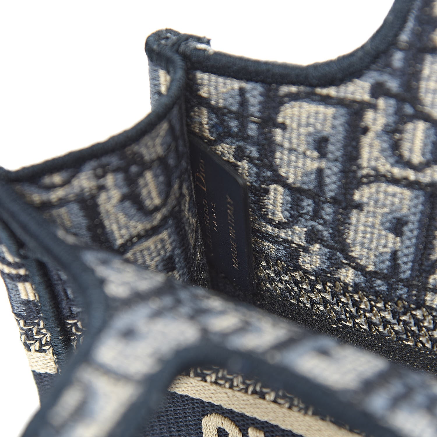 Christian Dior Oblique Mini Book Tote Blue Multicolor 6 of 12