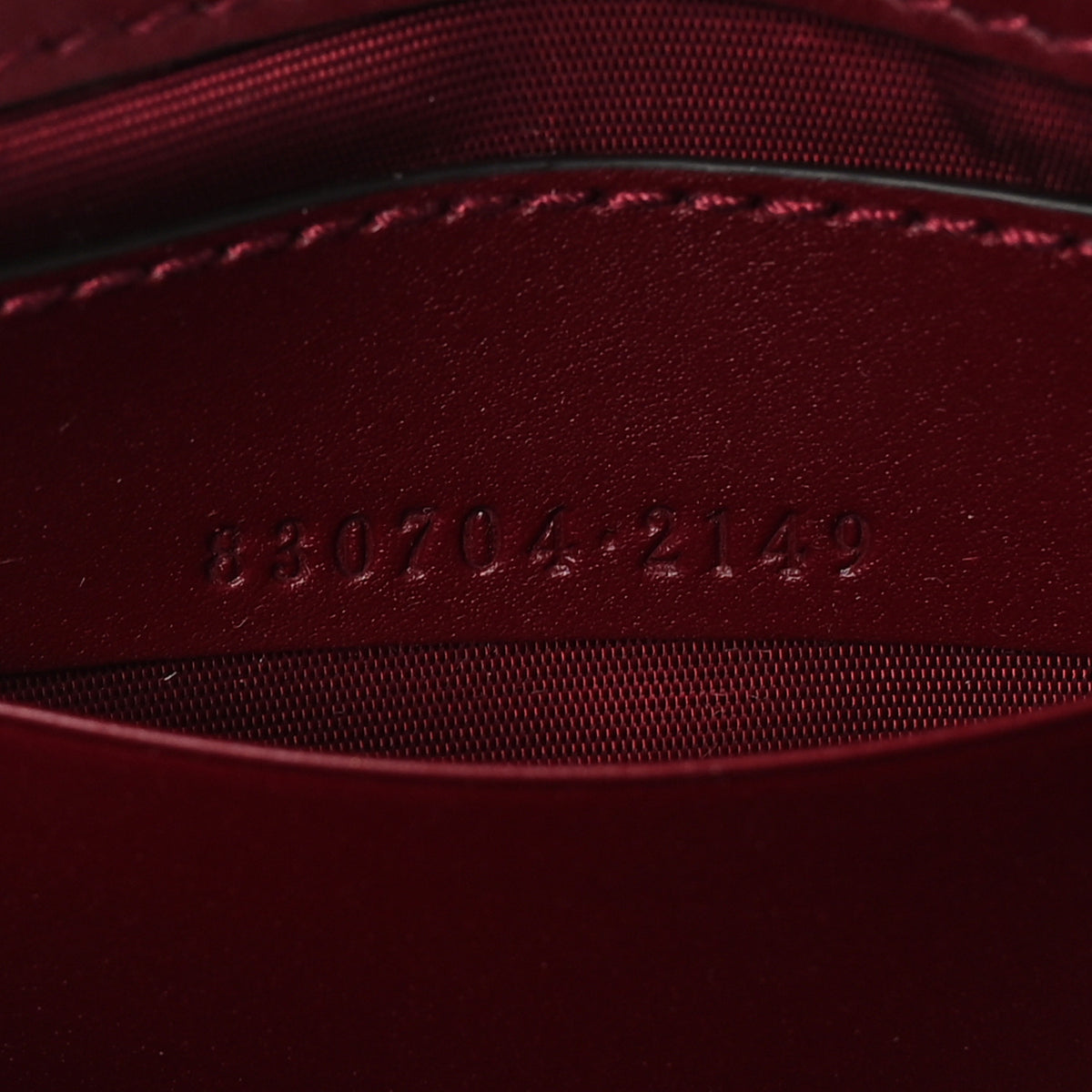 Shiny Calfskin Small Bamboo Night Bag Rosso Ancora