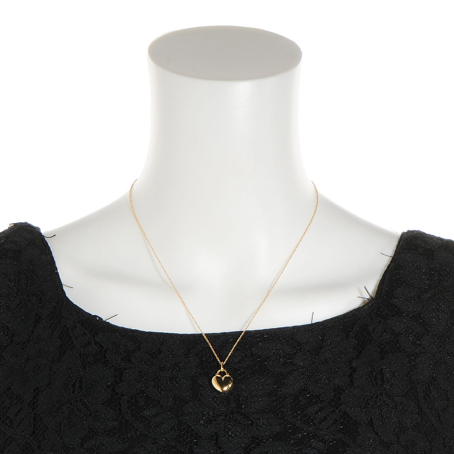 18K Yellow Gold Heart Pendant Necklace