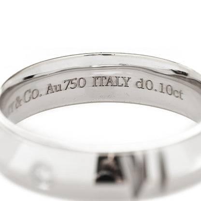 Tiffany 18K White Gold Diamond Narrow Atlas X Closed Ring 53 6.5 5 of 6