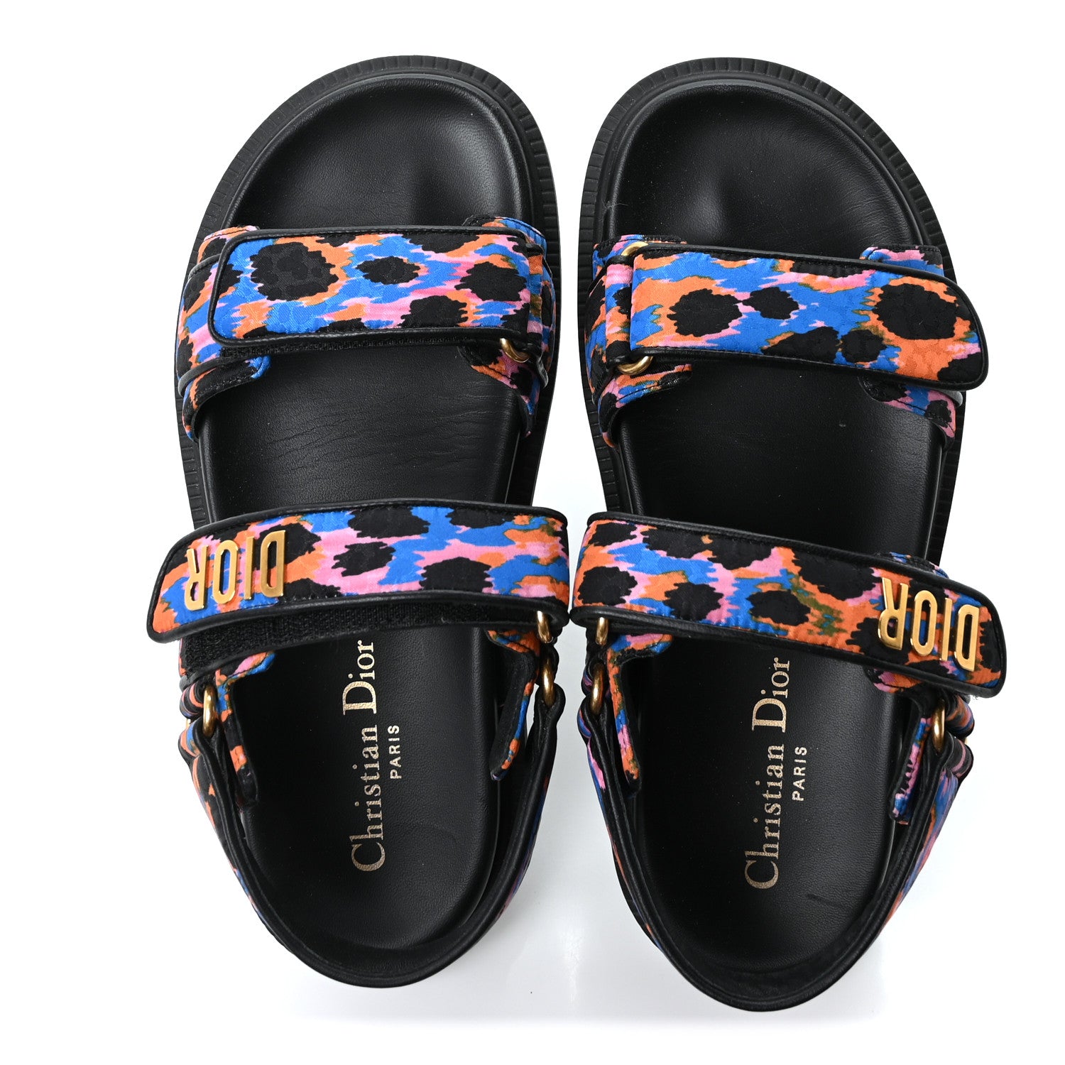 Christian Dior Technical Fabric Mizza Print Dioract Sandals 37