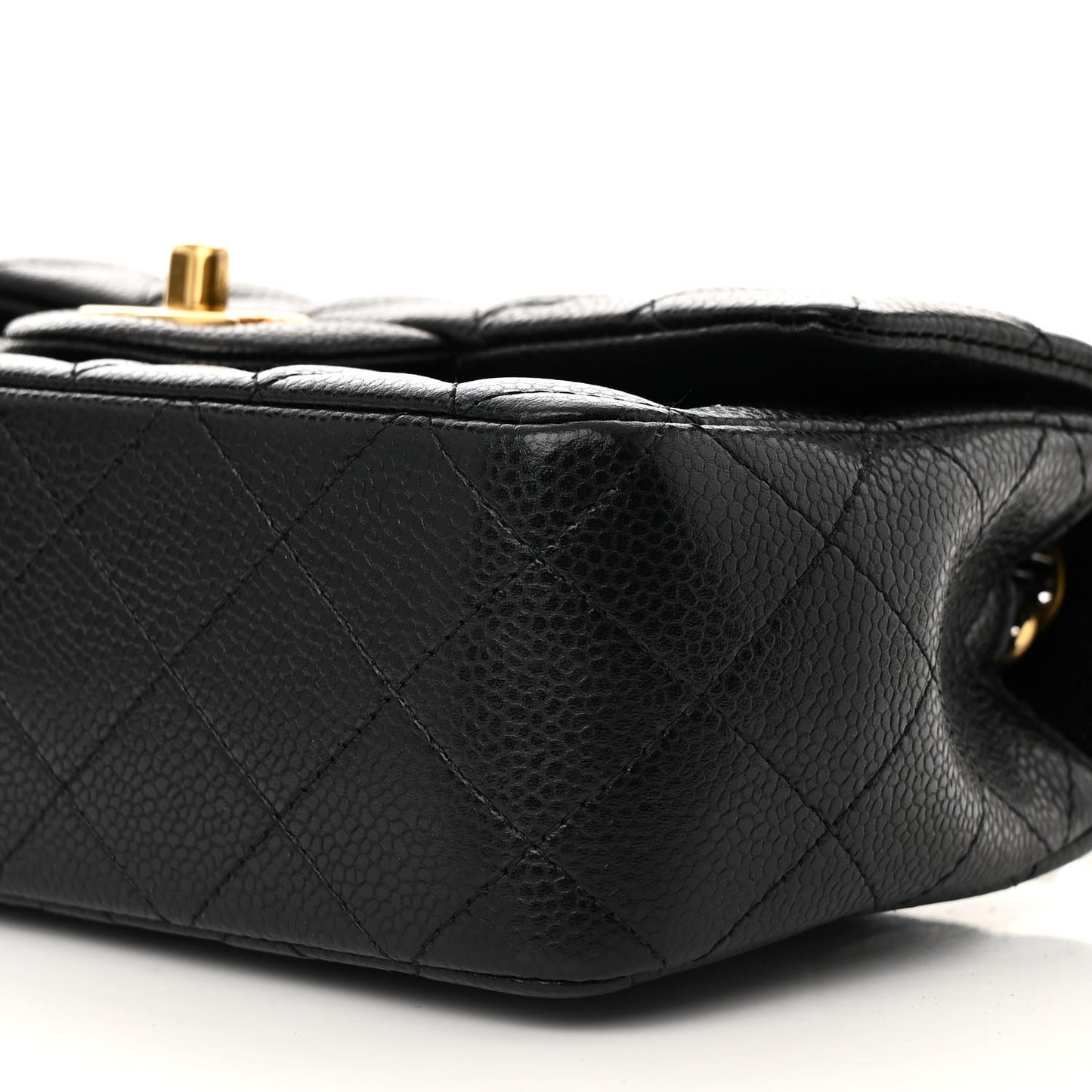 Caviar Quilted Mini Rectangular Flap Black