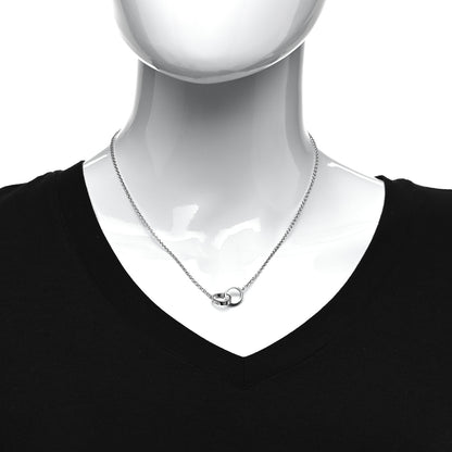 Cartier 18K White Gold Interlocking LOVE Necklace 2 of 4
