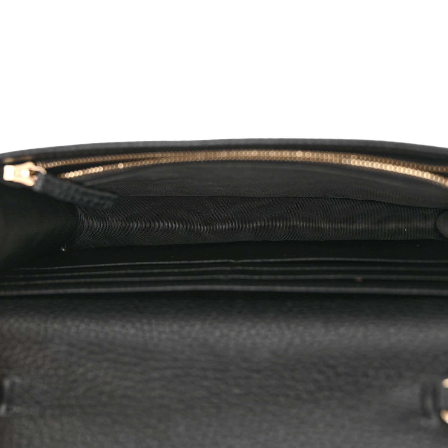 Gucci Pebbled Calfskin Soho Wallet On Chain Black 5 of 10
