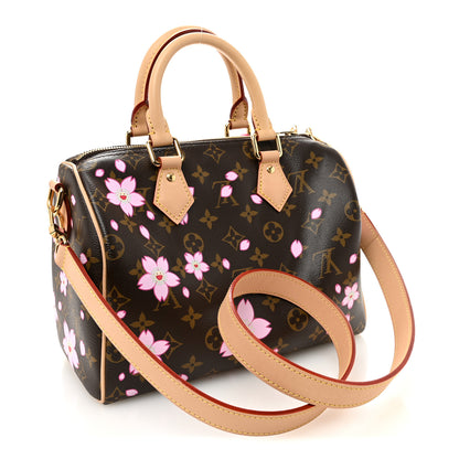 Louis Vuitton LV X TM Monogram Cherry Blossom Speedy Bandouliere 25 Sakura Brown 4 of 10