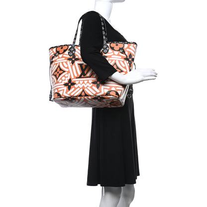 Louis Vuitton Monogram Giant Crafty Neverfull MM Creme Caramel 2 of 11