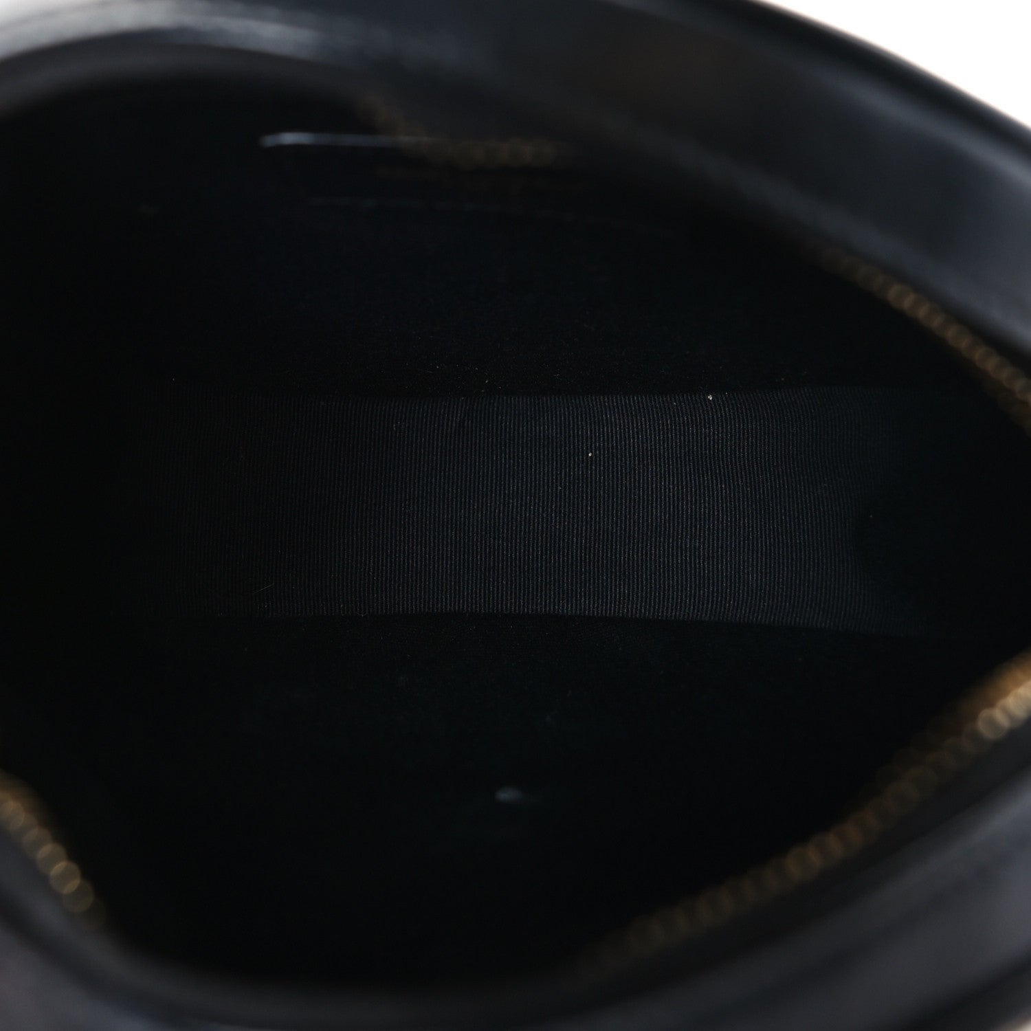 Saint Laurent Smooth Calfskin Suede Leopard Print Round Vinyle Camera Bag Black 5 of 10