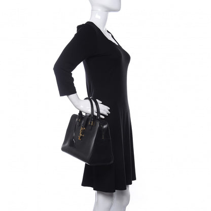 Saint Laurent Smooth Calfskin Small Monogram Cabas Black 2 of 9