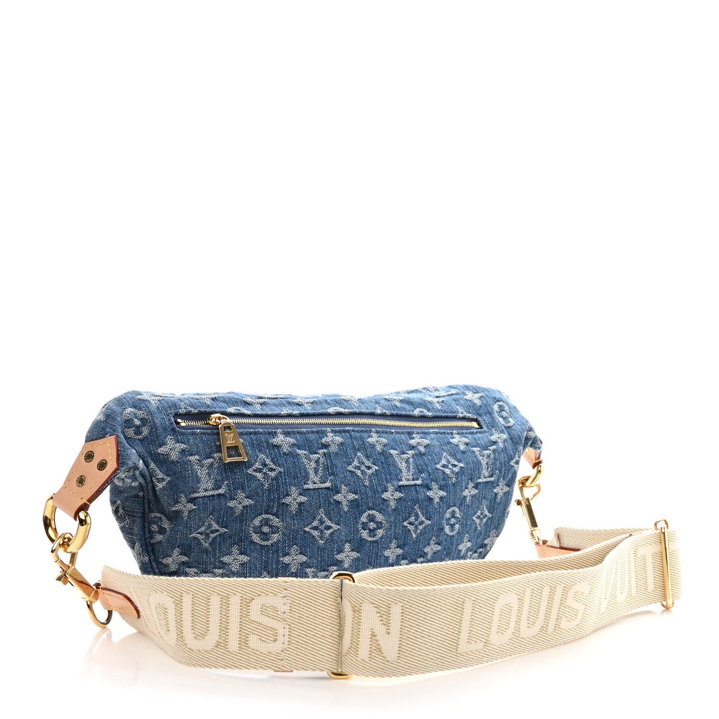 Monogram Denim High Rise Bumbag Blue