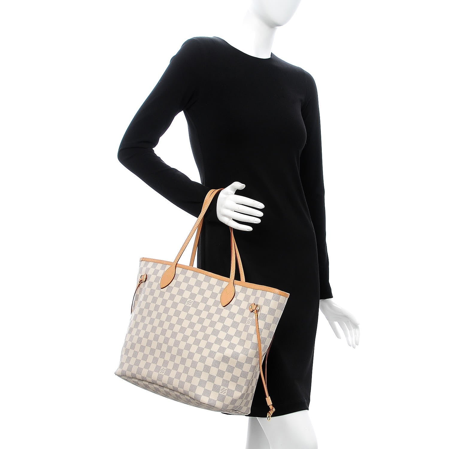 Louis Vuitton Damier Azur Neo Neverfull MM Rose Ballerine 2 of 12