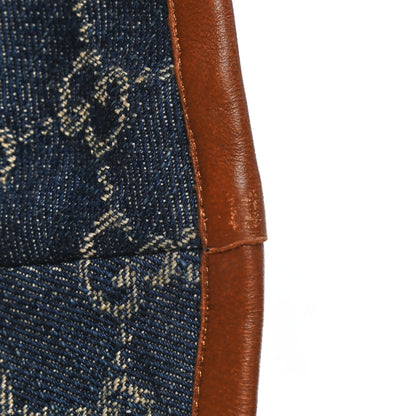Gucci Washed Jacquard Denim Nappa GG Monogram Oscar Bucket Hat M Denim Cuir 11 of 11