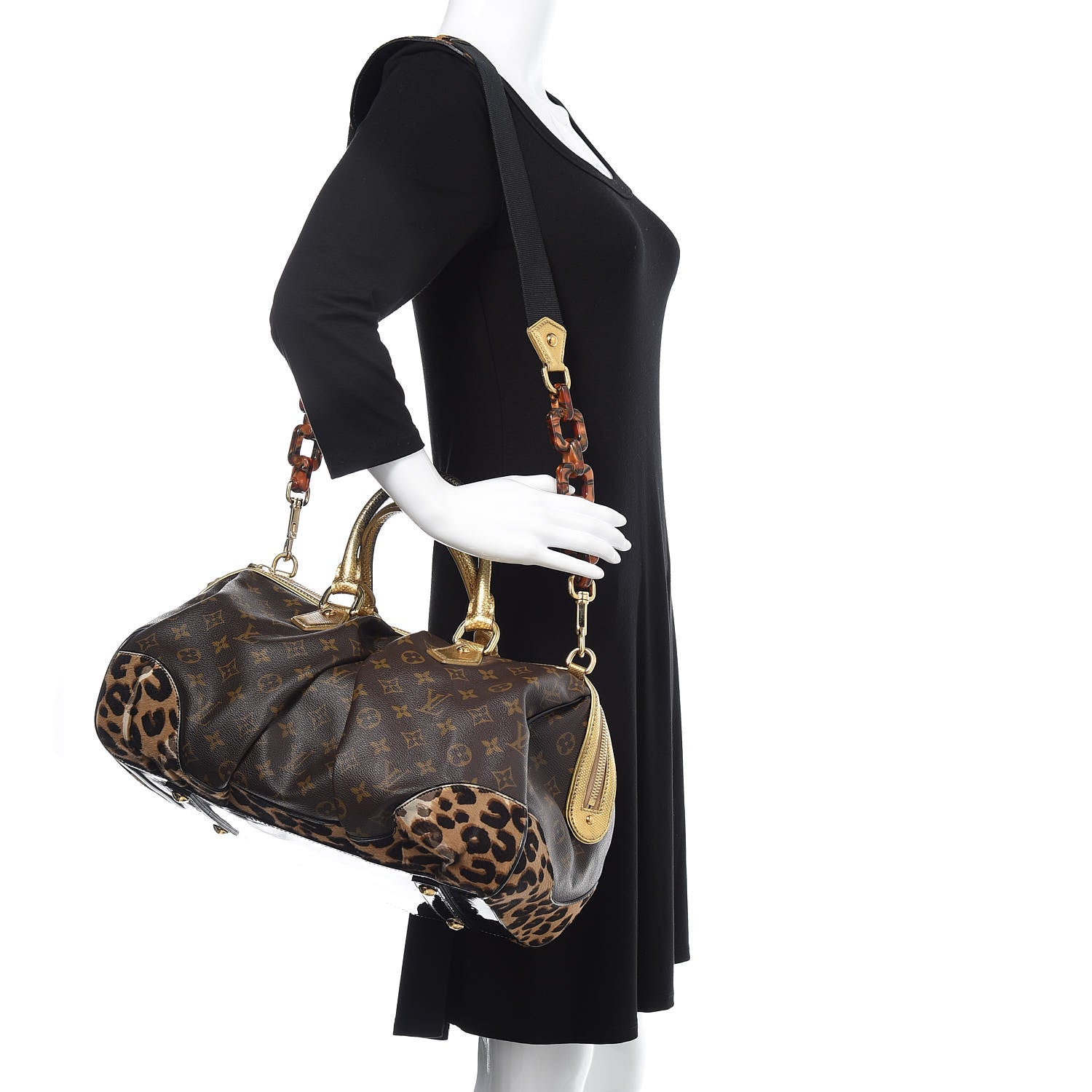 Louis Vuitton Monogram Leopard Stephen Bag 2 of 16