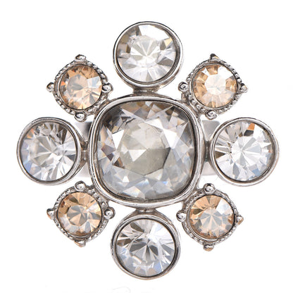FASHIONPHILE CHANELCrystalCCRingSilver6.5 1 of 6