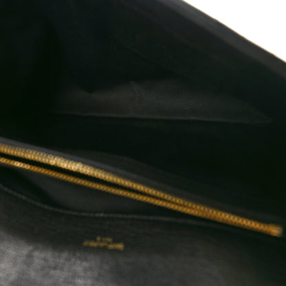 Saint Laurent Sheepskin Matelasse Chevron Monogram Large College Satchel Black 5 of 10